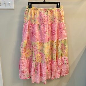 Lilly Pulitzer Vintage 4-Tier Shopper Skirt Fillies for Lillies Small